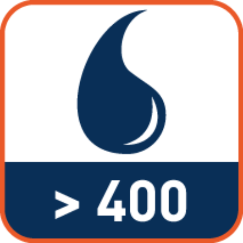 Vanaf ø400mm nat te gebruiken